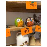 Vintage painted wooden owl / made in Peru