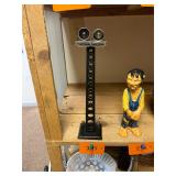 Vintage wood hand carved ship captain smoking pipe