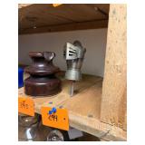 Vintage metal knight wine topper / pourer