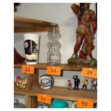 Vintage fox glass bowl / no chips