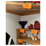 Vintage unique cobalt blue Viking glass candy dish