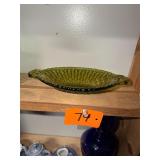 Vintage olive green dish