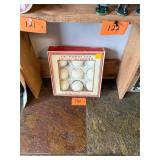 Vintage Commodore glass snowball ornament