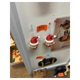 Pair of vintage blow mold Christmas elf ornaments