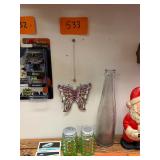 Vintage stained glass butterfly / No C/C