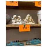 Pair of vintage snow angels figurines