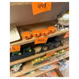 Lot of 4 vintage miniature blow mold pumpkins