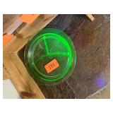 Vintage uranium glass divided plate / no C/C