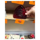 Vintage glass automobile tail light cover