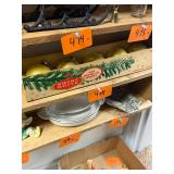 Box of Shiny Brite glass blown ornaments