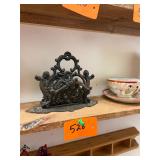 Antique late 1800ï¿½s cast iron cherub letter holder
