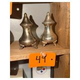 Vintage silver S + P shakers