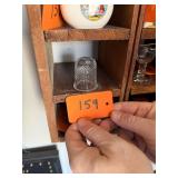 Vintage large glass thimble shot glass