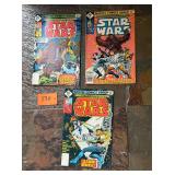 Lot of 3 vintage Star Wars Marvel comic books