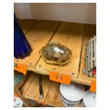 vintage glass bank full antique pennies