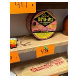 Vintage metal moth tin