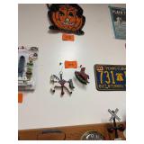 Pair of vintage wooden carousel horses