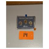 Vintage NOS 1943 uncirculated steel pennies P, D,