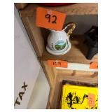 Vintage Horseshoe cure creamer on platter / no C/C