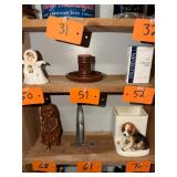 Vintage clay candle holder / no c/c