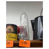 Unique embossed star bottle with glass stopper