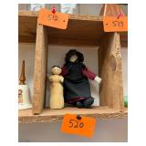 Pair of vintage Amish dolls
