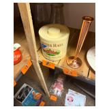 Vintage Carter Hall tobacco canister / with lid