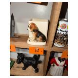 Vintage puppy dog planter / no c/c