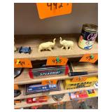 Pair of vintage elephant figurines