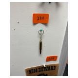 Vintage Metal Bullet Keychain