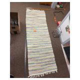 Vintage Rag Rug 8 ft x 2 ft