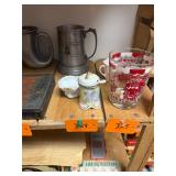 Antique creamer + sugar bowl / no c/c