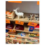 Vintage plastic Christmas deer ornament