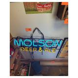Vintage Neon Molson Beer + Ale Sign/ working