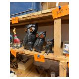 Vintage ceramic owl family