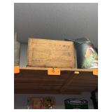 Antique wood prune crate