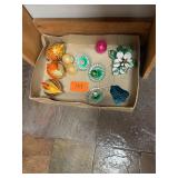 Lot of antique glass blown Christmas ornaments