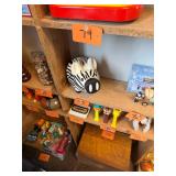 Vintage Blowmold Piggy Bank / Zebra Striped