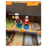 Vintage Ceramic Popeye + Olive Oil Figures