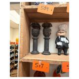 Pair of vintage ornate candle holders