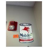 Vintage Mobil oil Pegasus porcelain sign