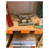 Antique bronze dog figurine