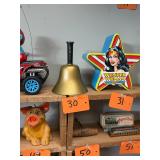 Vintage 1976 brass school bell