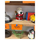 vintage porcelain Santa trinket / jewelry box