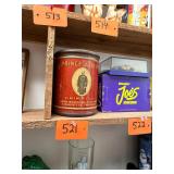 Vintage Prince Albert metal tobacco tin/ domed lid