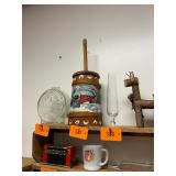 Vintage Glass Butter Churn