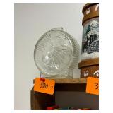 Vintage Buffalo nickel glass bank / no c/c