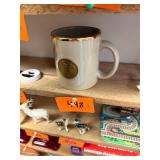 Vintage ups 40 year service mug 24k gold trimmed