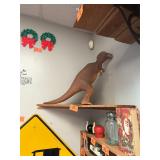 Vintage Don Featherstone blow mold T-Rex bank