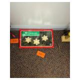Vintage Blowmold snowflake lights / boxed working